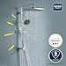 GROHE Vitalio 250, Duschset ohne Armatur, wassersparend, 8l pro Min (Regendusche für vorhandene Duscharmaturen, Duschkopf 2 Strahlarten, Duschstange 74cm, Duschsystem), eckig, chrom, 26698001