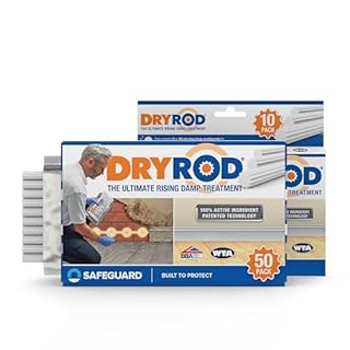 Dryrod Damp Proofing Rods (10 Pack x 3) - BBA-Approved Rising Damp Treatment, Stronger Than DPC Injection Creams. Coverage 3.6m