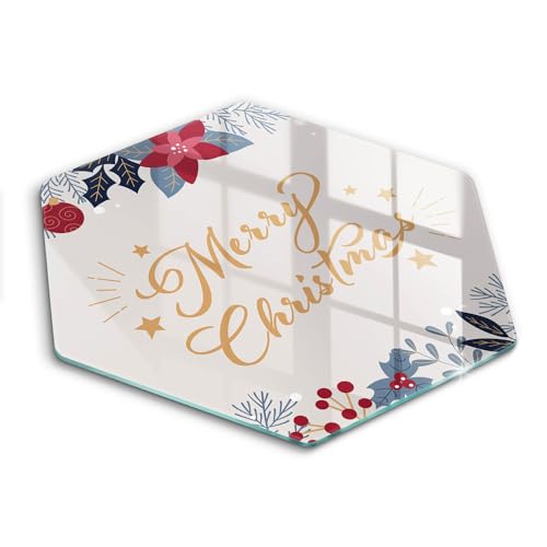 Planche à découper 40cm Wallfluent Cuisson Résistance forme hectagonale Noël - 2