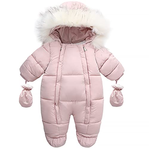 Happy Cherry Baby Snowsuit Thicken Cotton Winter Clothes Outerwear Jackets Puffer One Piece