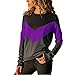 Produktbild SALEBLOUSE Bluse Oberteile Damen Langarm Rundhals Baumwolle Flickwerk Casual Mode Lose Tops Blusen Oberteil Sweatshirt