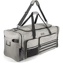 Fitdom 130L 36" Heavy Duty Extra Large Sports Gym Equipment Travel Duffle Bag W/Adjustable Shoulder Strap & 7 Compartments. Perfect for Soccer Baseball Basketball Hockey Football, Team Coaches & More
