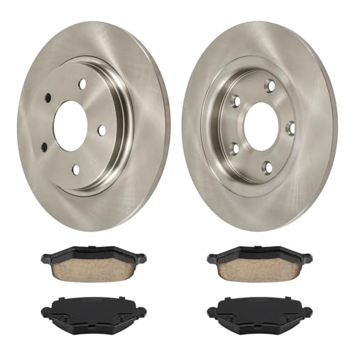 Image of KAX Rear Brake Kit, OE Brake Rotors and Ceramic Brake Pads | Fits Dodge Grand Caravan 2012-2016, Chrysler Town & Country 2012-2016, Dodge Journey 2013, Ram C /V 2012 2014-2015
