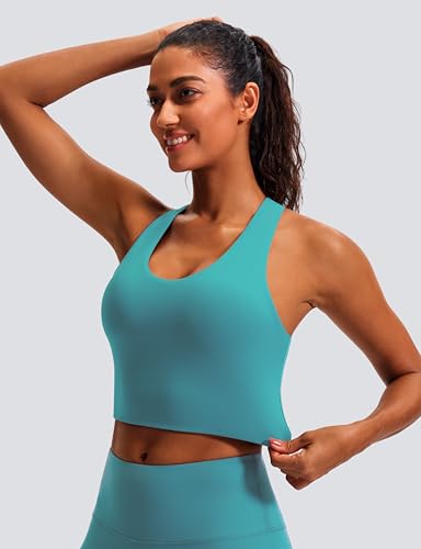 Image of Sports Bras for Women Criss-Cross Back Padded Workout Tank Tops Medium Support Crop Tops for Women