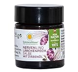 🍃Die SonnenMoor Nervenlind Lärchenpechsalbe wirkt am Besten durch massierende Einreibung mit durchblutungsförderndem Effekt.