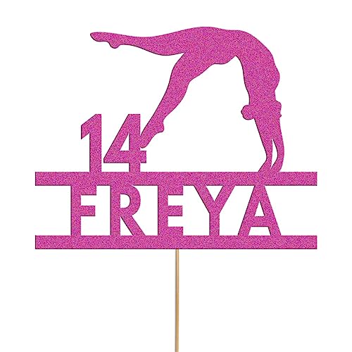 Topper per torta di ginnasta personalizzata con