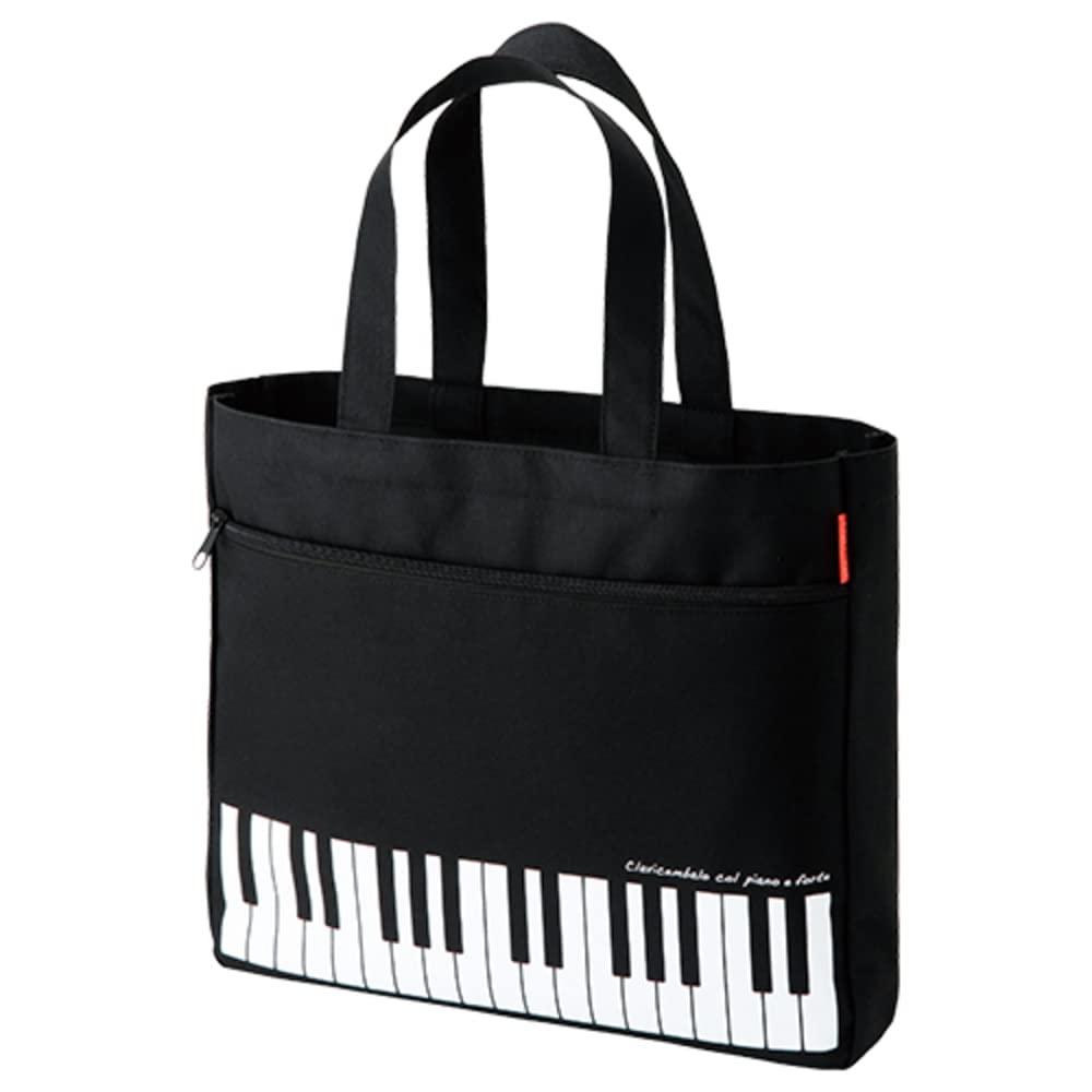 [バレエ専門店ミニヨン] ピアノ ピアノライン piano line レッスンバッグ ポケット付き トートバック ピアノ 楽譜入れ