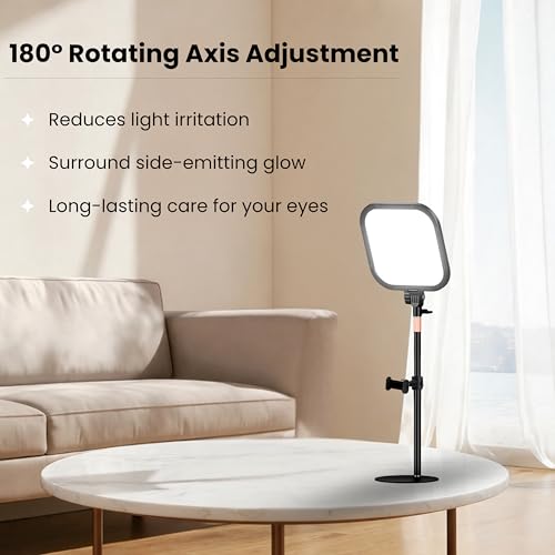 Image of Futopia Soft 25cm (10 Inch) Fill LED Ring Light Desk Lamp with Stand | 3 Adjustable Color Temperature Lighting | USB Used Perfect for Meetings & Live Streaming, Photo & Video Shoot, Instagram Reels