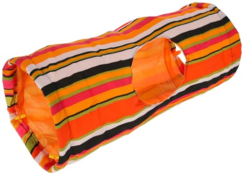 Kerbl Pet Tunnel bruissant, Tunnel de Jeu, Tunnel pour rongeurs, Tunnel pour Chat, Orange, 60 cm,...