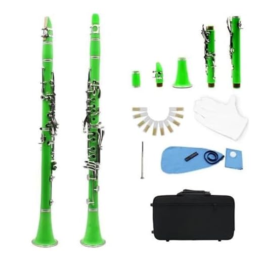 Clarinete Clarinete Contrabajo En Sol Cuerpo De Ebonita Roja Si Bemol 17 Teclas Con Estuche Y Correas Para El Hombro(3)