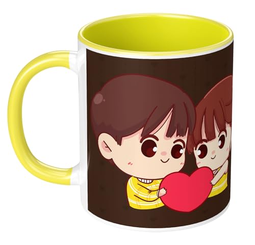Image of NH10 Designs Raksha Bandhan Gifts Printed Mug with Keychain Best Rakhi Combo Gift for Brother & Sister Rakshabandhan Return Gifts for Sister White 350ml Coffee Mug(Pack of 5)(Combo Set)(RMCKRCG507)