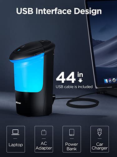 Innogear Car Diffuser, Usb Oil Diffuser Ultrasonic Car Humidifier Cool Mist Mini Portable Diffuser Automobile Aroma Diffusers For Vehicle Home Office Travel, Black #TOP3