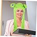 VICASKY Plush Frog Hat with Moving Ears Lightweight Party Costume Headgear for All Ages Fun Holiday Photo Prop and Cosplay Accessory