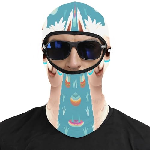 Pasamontaña térmico para hombre y mujer con estampado de alpaca, máscara facial para esquí, motocicleta y clima frío miniatura 3