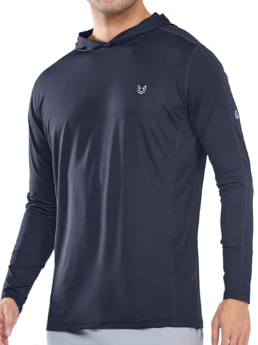 NORTHYARD Mens Sun Protection Shirt UPF 50+ Hoodie Long Sleeve Fishing Swim Rash Guard Shirts UV SPF Lightweight Running Darkgrey XL