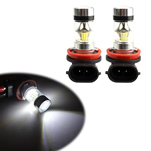 Cueclue Pack-2 H8/H11 Led Car Fog Light Bulb, 12V 100W High And Low Beam, 7500K 360° Beams Car Headlight For Most Cars Suvs Trucks (White) #TOP7