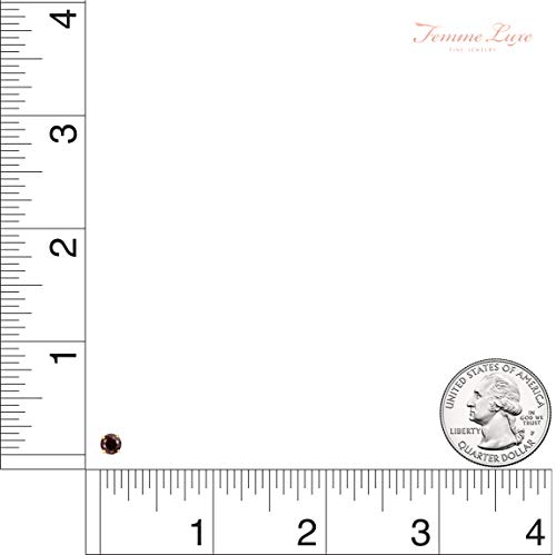 14K Yellow Gold and Red Diamond Stud Earrings for Women, Screw back finding, Hypoallergenic, Gift Ready Packaging4