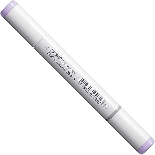 Copic Sketch Marcador, barril de forma ovalada, punta media ancha y súper pincel, BV00 Mauve Shadow (BV00-S)