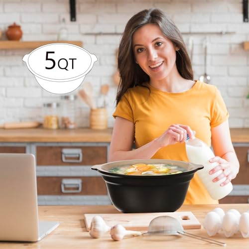 Tazón de cerámica Zing 5 qt grande para cocina miniatura 3