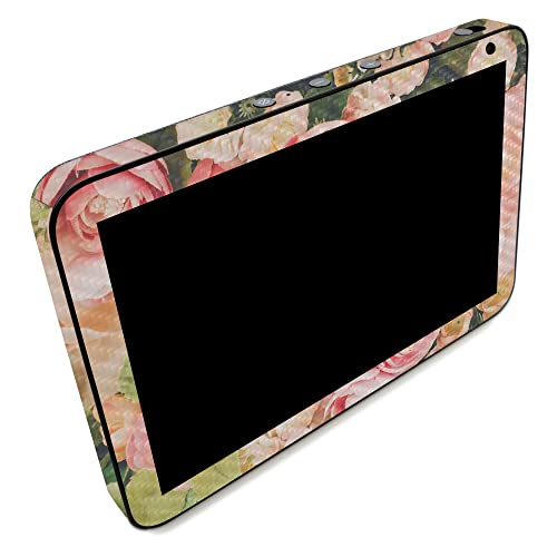 Image of MightySkins Carbon Fiber Skin Compatible with Amazon Echo Show 8 (Gen 2) - Faded Roses | Protective, Durable Textured Carbon Fiber Finish | Easy to Apply | Made in The USA