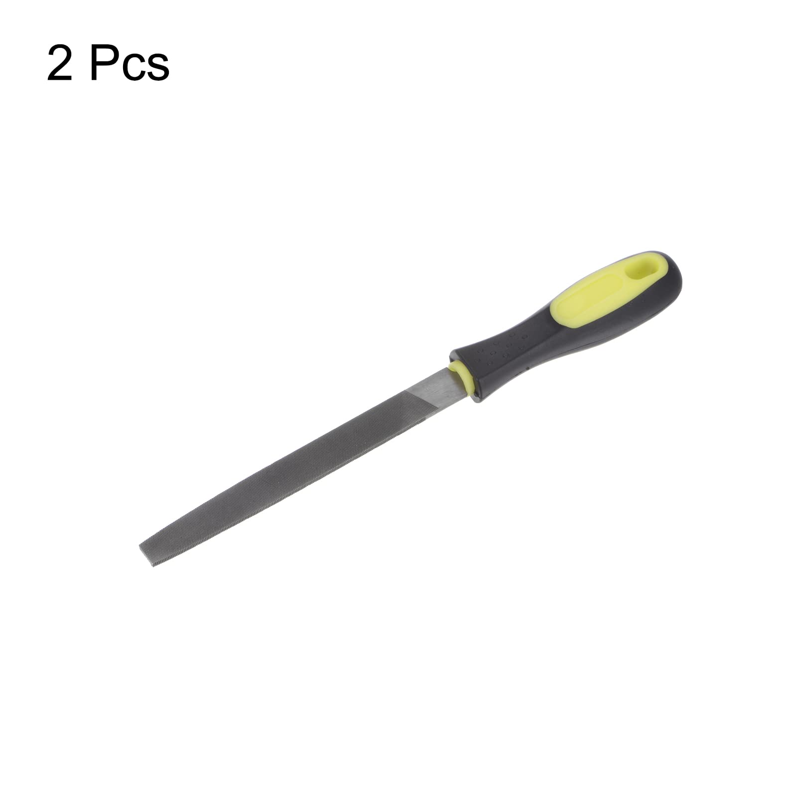 HARFINGTON Flat Coarse Cut File – 8" Double-Cut Teeth, T12 High Carbon Steel, No Handle, For Metal & Wood Deburring
