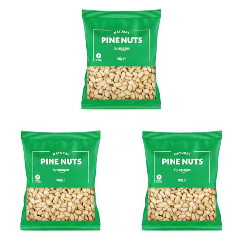 by Amazon PIÑONES, Sin sal, 100 g (Paquete de 3)