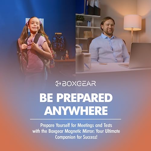 Boxgear Magnetic Locker Mirror - 5" X 7"- For School Locker, Bathroom, Household Refrigerator, Locker Accessory, Workshop Toolbox Or Office Cabinet #TOP6