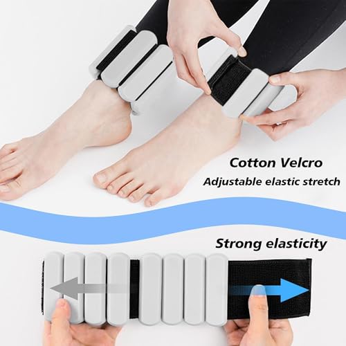 Image of Wrist Ankle Weights for Women 2 Pack(1lb Each), Ideal for Strength Training | Adjustable Silicone Wearable Arm and Leg Weights for Pilates, Gym, Yoga, Cardio. Waterproof, Anti slip, Sweat Proof