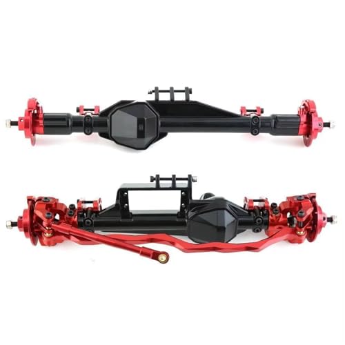 Essieux RC Axial RBX10 Ryft en métal usiné, mise à niveau premium rouge 1/10