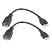 Seadream 2Pack USB 3.0 Micro-B Male to USB 3.0 A Female Host OTG Cable Adapter -6.5Inch (2pack)