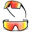 Matte Black Frame/Red Mirror Lens