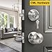 CML Hardware Entry Deadbolt Door Lock and Passage Knob Combo Set, Single Cylinder Deadbolt Lock with Keys for Exterior and Interior Door, Stainless Steel, 1 Pack