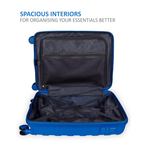 Image of Priority Trolley Bag for Travel | 28 Inch Polycarbonate Hardsided Check-in Suitcase /Luggage Bag (71 cm | Large | Royal Blue)