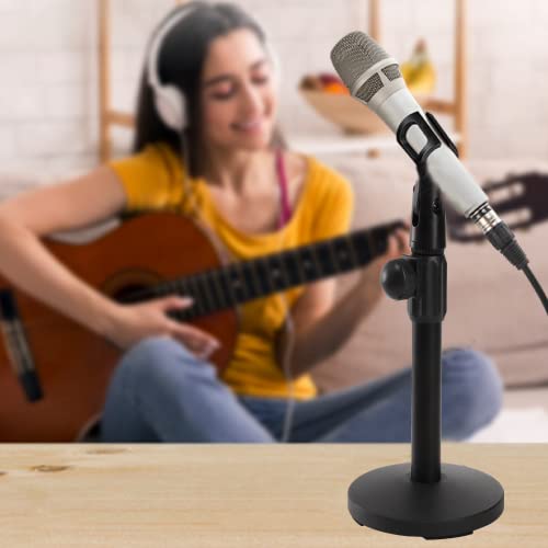 Youeon 2 Pack Desktop Mic Stand With Mic Clip, Adjustable Microphone Stand Table Mic Stand For Snowball, Spark, Other Microphone, 3/8" Female To 5/8" Male 2 Metal Screw Adapter #TOP7