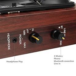 Lecteur de Musique Platine Vinyle Tourne-Disque Haut-parleurs Bluetooth Lecteur de phonographe Vintage Gramophone pour… - Les Beatles, Paul McCartney, John Lennon, RIngo Starr, George Harrison Lecteur de Musique Platine Vinyle Tourne-Disque Haut-parleurs Bluetooth Lecteur de phonographe Vintage Gramophone pour… – Image 5