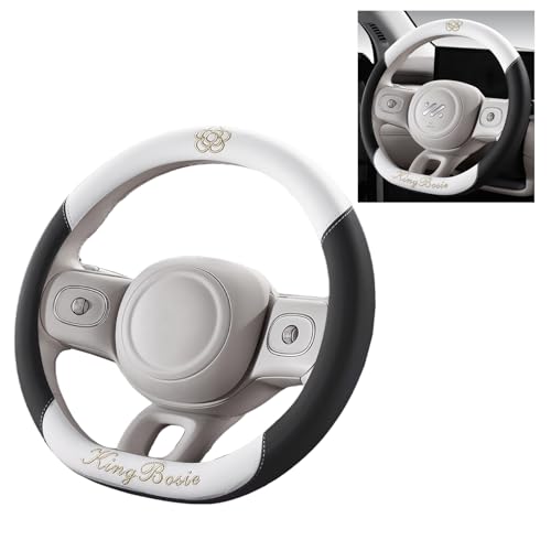 SANRILY ミツビシ専用 ハンドルカバー ステアリングカバー 軽自動車 普通車 Mサイズ 37cm~38cm 三菱 デリカD5 アウトランダー カスタム デリカミニ トライトン LC2T デイズ デイズルークス デイズルークスに適用 手触りよし 汚れ防