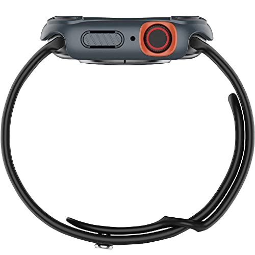 Image of Nillkin Case for Apple Watch iWatch 44mm 44 mm Series 4 /5 / 6 / SE Crash Bumper Full Coverage Case PC + TPU Anti Shock with Screen Glass 6 Layered Protection & Cutouts Black