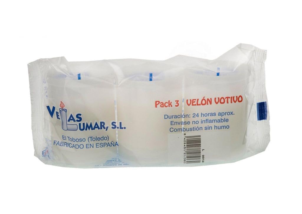 DRW Pack of 24 White Clear Candles Small Votive 24 Hour Burn Time