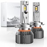 WAIXINGREN H7 Headlight Bulb 120W 32000LM Super Bright 6500K White with Fan, LED Headlight Bulb with Upgraded Intelligent Driver, IP65 Waterproof, Plug and Play, Pack of 2 (H7)