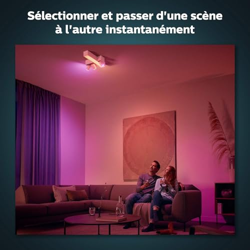 Philips Hue Smart Dimmer Sans-fil V2, Utilisation exclusive pour les produits Philips Hue, variateur de lumière pour l'intérieur
