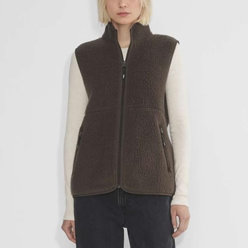 Hixiaohe Sherpa Fleece Vest for Women Trendy Warm Sleeveless Vests Jacket Lightweight Zip Coats with Pockets Fall Outerwear3