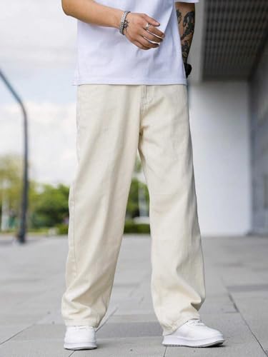 Image of GRECIILOOKS Men's Oversized Wide Leg Baggy Jeans - Loose Fit Denim Pants for Streetwear, Skater Outfits, and Casual Looks