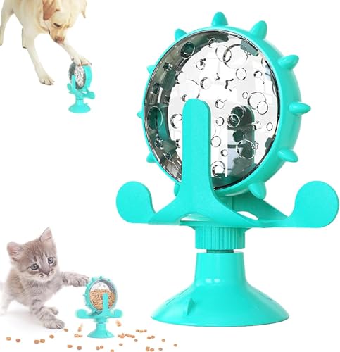 Hliloy Riesenrad Leckerli-Spielzeug, Katze Hund Puzzle undichte Spielzeuge, Interaktives Katzenspielzeug Langsamer Feeder, Lustiges Katzenspielzeug Pet Treats Anreicherung Spielzeug, Katzenfutter