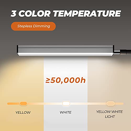 Bolowei Led Grand Piano Lamp - Portable Piano Light With Clip-On Music Stand Light,Aluminum, Modern Design, 3 Color Temperatures, Rotated Lamp Cap & Onekey Dimming 10W #TOP2