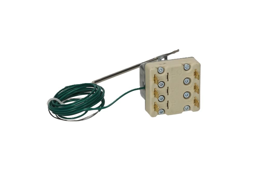 Thermostat de sécurité triphasé 235°C EGO 55.32545.802 Sonde ø4 mm, longueur capillaire 1800 mm, M9x1 – Pièce de rechange 3444204 pour friteuse Ambach, Giga, Krefft