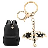 KAHZOR Llavero Dragón, Llavero de Dragón Dorado y Negro, Accesorio para Bolsos para Hombres y Mujeres, Un Regalo para Adultos, Niños y Amantes de Dragones, Colgante para Mochilas, Regalo de cumpleaños