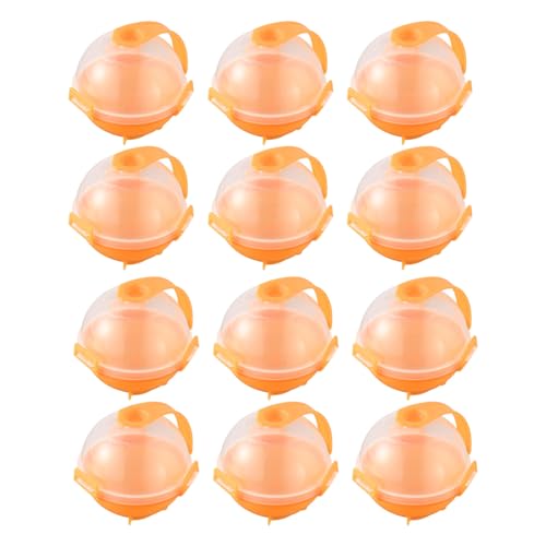 Molde de hielo esférico de plástico naranja 12 piezas miniatura 1