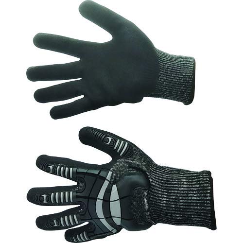 富士手袋 作業 手袋 ナックルアーマー C4 L 黒/グレー 9900