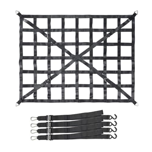 Niktule Filet de Chargement pour lit de Camion,Filet de Chargement 4" x 4" très résistant | de Chargement de galerie de Toit pour camionnettes Petite remorque, élastique de Chargement de