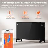 CIARRA CBHX20-B Grzejnik konwektorowy 2000W WiFi z termostatem PID,czarny